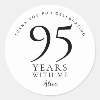 95. Geburtstag Danke Favor Party Aufkleber