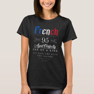 95. Geburtstag Französisch Alter 95 Jahre Geboren T-Shirt