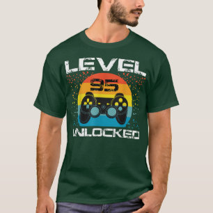 95. Geburtstag Gamer Party Level 95 Unverriegelter T-Shirt