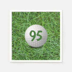 95. Geburtstag Golf Ball auf Grass Napkins Serviette