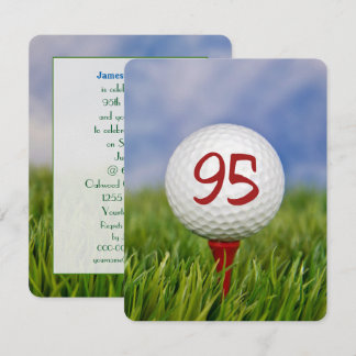 95. Geburtstag Party Golf Thema Einladung