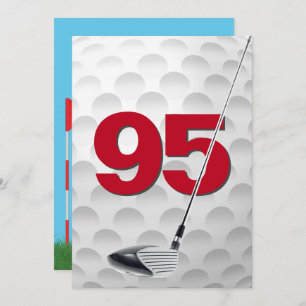 95. Geburtstag Party Golf Thema Einladung