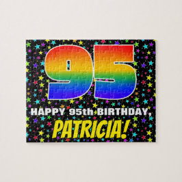 95. Geburtstag — Spaß, farbenfrohe Sternenweltenmu Puzzle