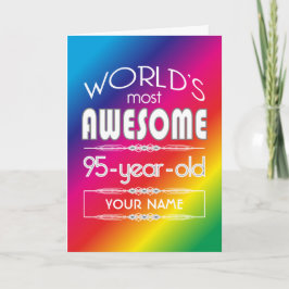 95. Geburtstag Welten Beste Fabelous Regenbogen Karte