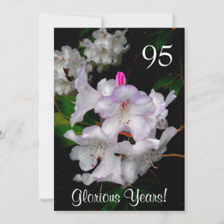 95. Geburtstagsfeier/Elegant Rosa Azaleen Einladung