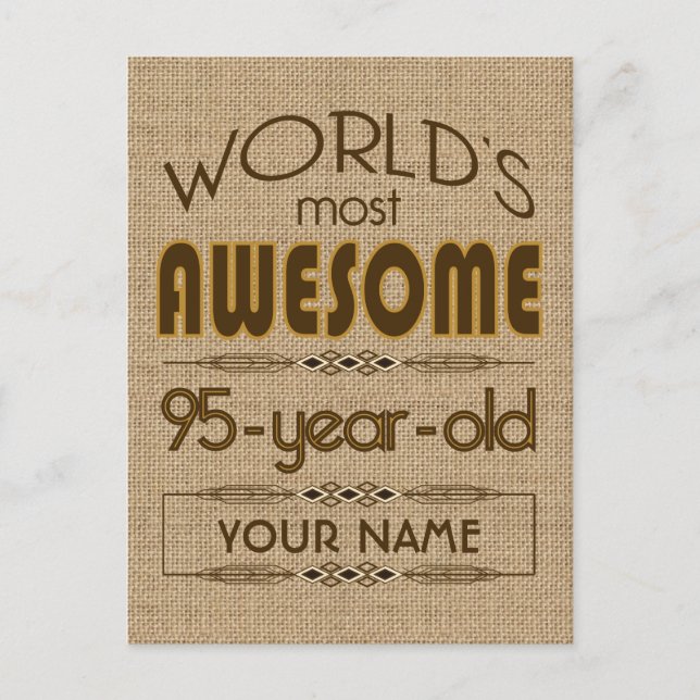 95. Geburtstagsfeier Weltklasse Einladungspostkarte (Vorderseite)