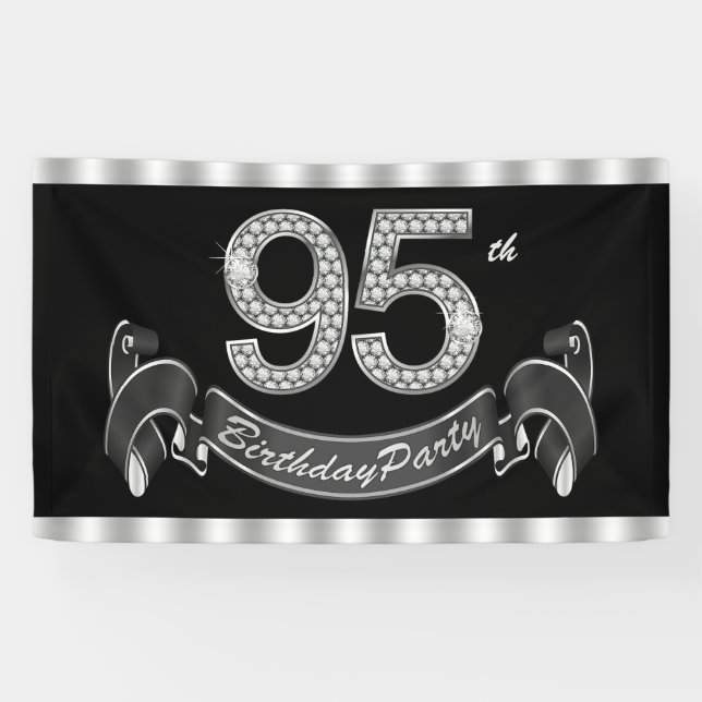95. Geburtstagsparty Banner (Horizontal)