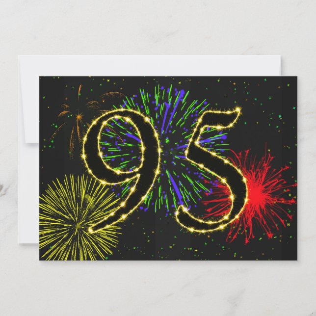 95. Geburtstagsparty Einladung (Vorderseite)
