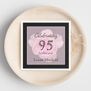 95. Geburtstagsparty Rose Paper Napkins Serviette