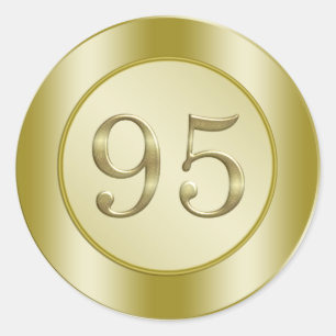95. Geburtstagsparty Runder Aufkleber