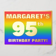 95. Geburtstagsparty: Spaß, farbenfrohe Regenbogen