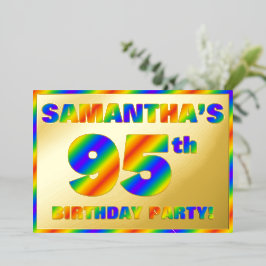 95. Geburtstagsparty — Spaß, Regenbogenspektrum "9 Folieneinladung