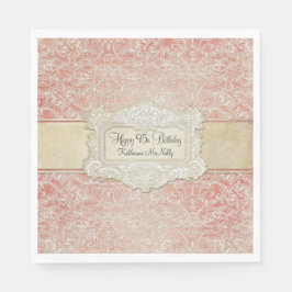 95. Geburtstagsparty Vintag Französisches Spitzenr Serviette