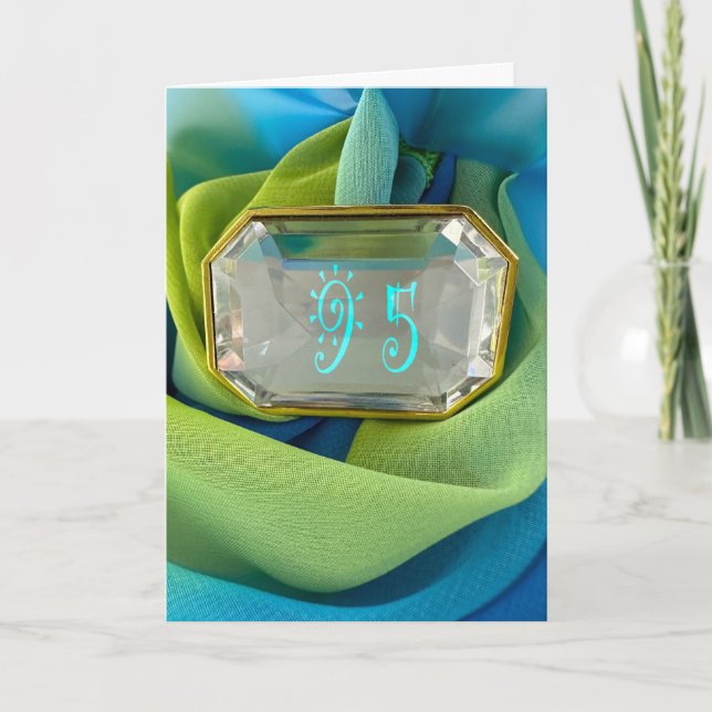 95. Happy Geburtstag 95 Jahre Juwel Card Karte (Vorderseite)