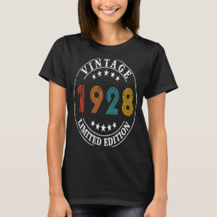 95 Jahre alter Retro Vintag 1928 95. Geburtstag T-Shirt
