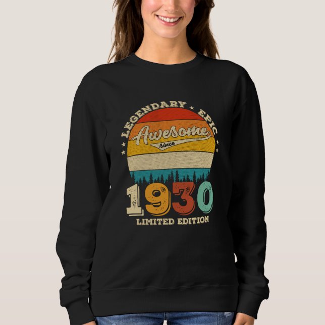 95 Jahre altes Bday Retro Phantastisch 95. Geburts Sweatshirt (Vorderseite)