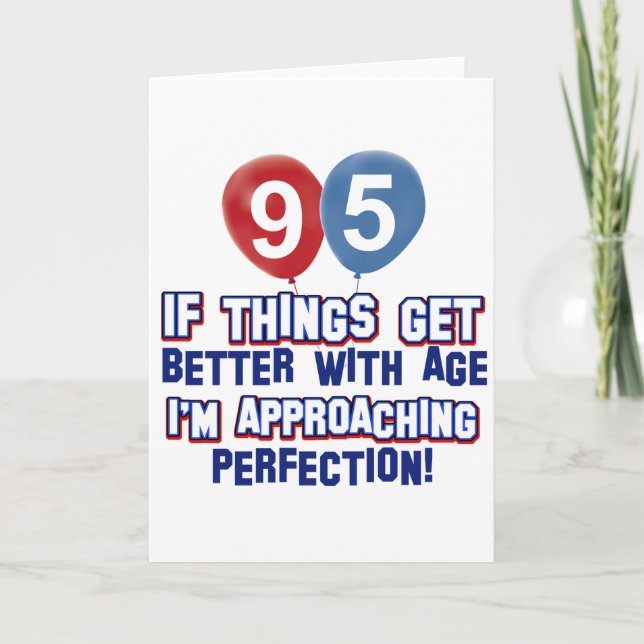 95. jähriges Geburtstagsgeschenk Karte (Vorderseite)