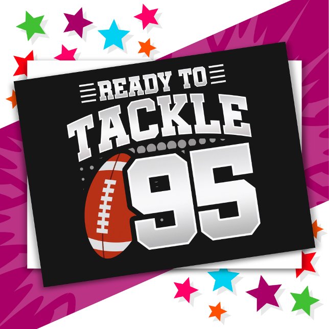 95-jähriges Tackle Football Party 95. Geburtstag Postkarte (Von Creator hochgeladen)