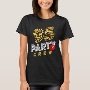 95 Party Crew Matching Family 95. Geburtstag Leopa T-Shirt
