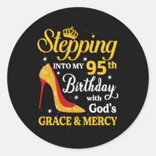 95. Schritt in mein 95. Runder Aufkleber