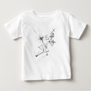 95 Schwarz Weiß Abstrakte Stammes-Tattoo-Kunst Baby T-shirt