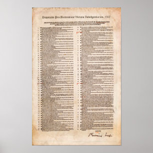 95 Themen von Martin Luther: Protestantische Refor Poster