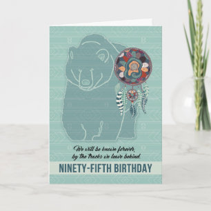 95th Birthday Native American Bear Karte