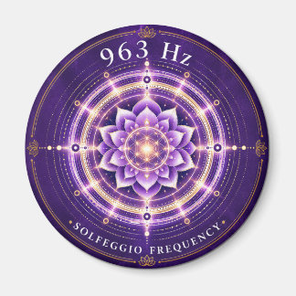 963 Hz Solfeggio-Frequenz Magnet | Blüte des Leben