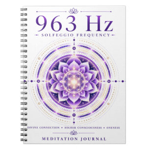 963 Hz Solfeggio-Frequenz Notizbuch – Göttliche Ve Notizblock