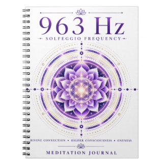 963 Hz Solfeggio-Frequenz Notizbuch – Göttliche Ve Notizblock
