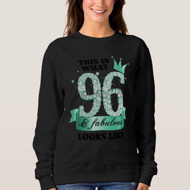 96 & Fabulous I Turquoise White Party Group Photo  Sweatshirt (Vorderseite)