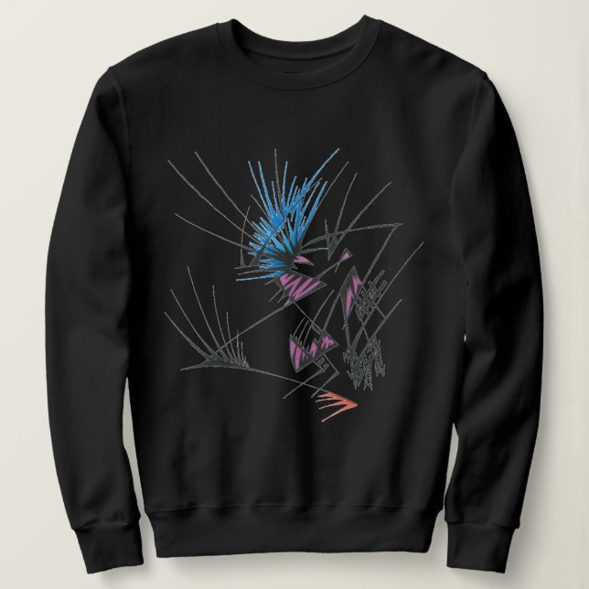 96 Farbige Abstrakte Stammes-Tattoo-Kunst Sweatshirt (Design vorne)