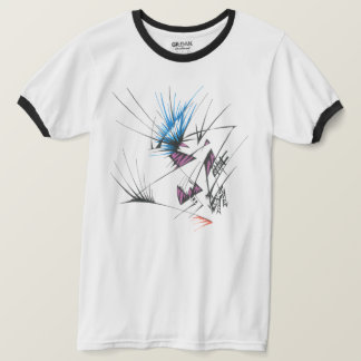 96 Farbige Abstrakte Stammes-Tattoo-Kunst T-Shirt