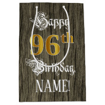 96. Geburtstag: Imitate Gold Look & Imitate Holzmu