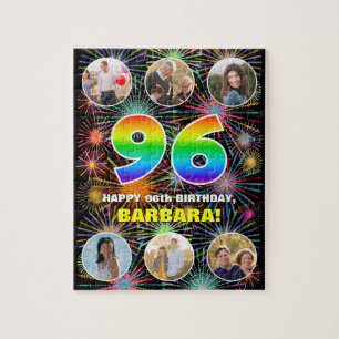 96. Geburtstag: Lustiger Regenbogen #, Benutzerdef Puzzle