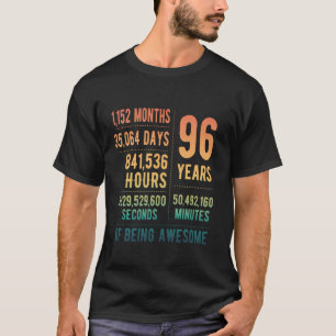96. Geburtstag Männer Frauen Funny 96 Jahre alt T-Shirt