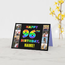 96. Geburtstag: Regenbogentext, benutzerdefinierte