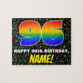 96. Geburtstag — Spaß, farbenfrohe Musiksymbole & Puzzle