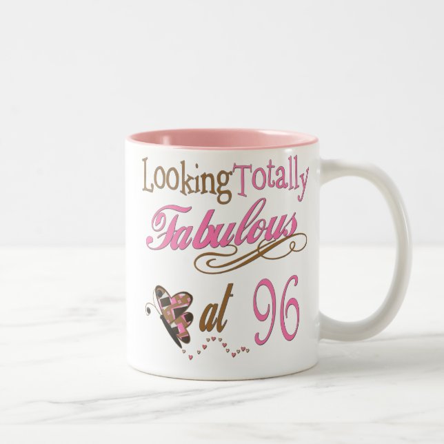 96. Geburtstag Zweifarbige Tasse (Rechts)