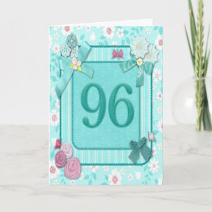 96. Geburtstagskarte mit Blume Karte