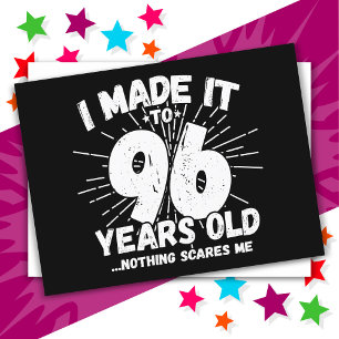 96 Jahre alt Sarcastic Meme Funny 96. Geburtstag Postkarte