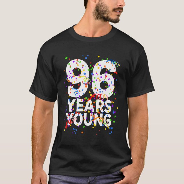 96 Jahre Junge glücklich 96. T-Shirt (Vorderseite)