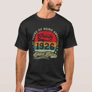 96 Jahre Phantastisch Seit Januar 1927 Vintag 96th T-Shirt
