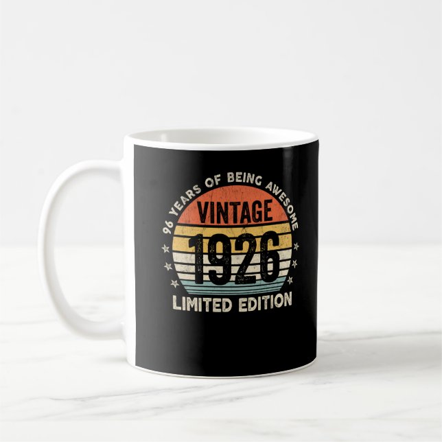 96 Jahre Phantastisch Vintag 1926 Kaffeetasse (Links)