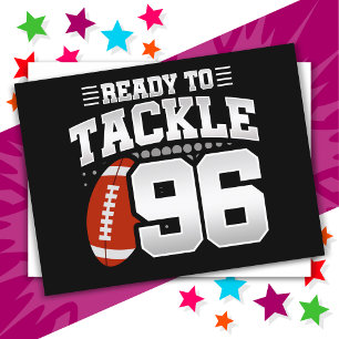 96-jähriges Tackle Football Party 96. Geburtstag Postkarte