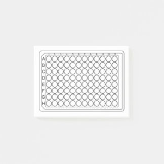 96-well-Plattenlayout Post-it Klebezettel