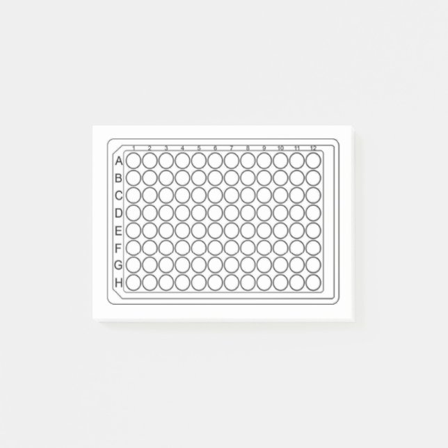 96-well-Plattenlayout Post-it Klebezettel (Vorderseite)