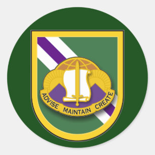 96. Zivile AngelegenheitenBn - im Flugzeug grelle Runder Aufkleber