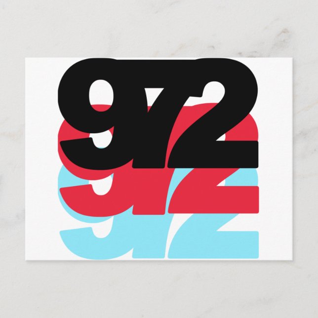 972 Bereichscode Postkarte (Vorderseite)