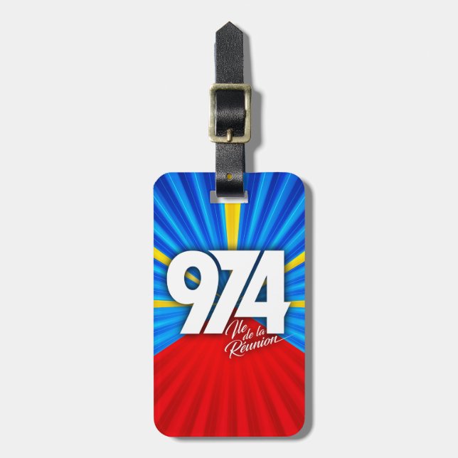 974 Insel der Europäischen Union Unterschrift Mave Gepäckanhänger (Vorderseite vertikal)